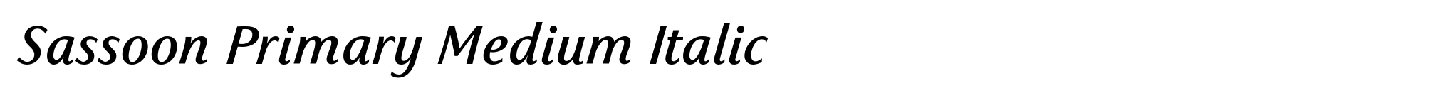 Sassoon Primary Medium Italic image